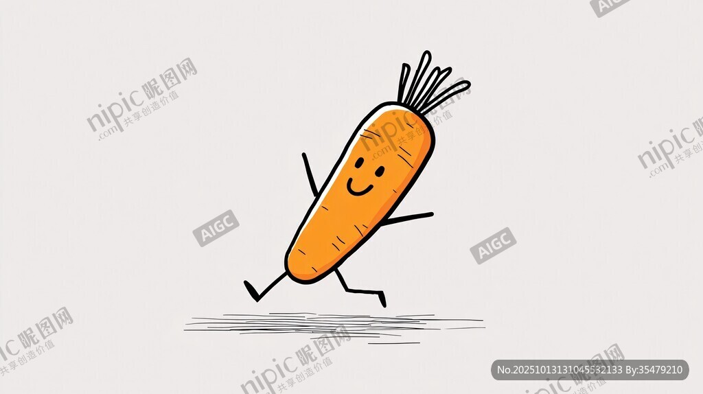 奔跑的胡萝卜卡通形象