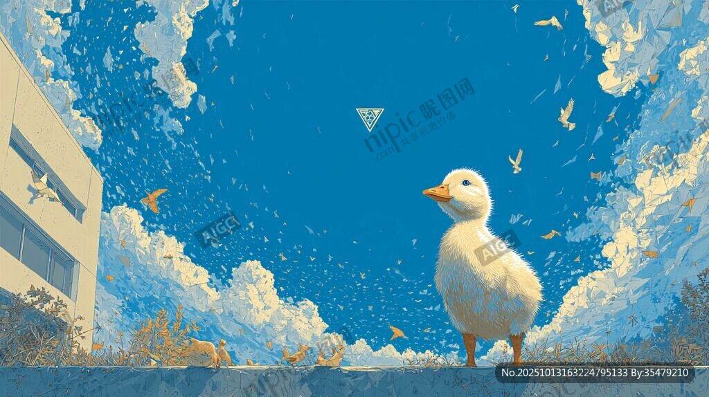小鸭望空 梦幻天空之景