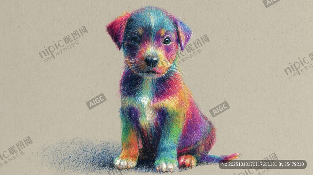 彩色萌犬 可爱小狗超吸睛
