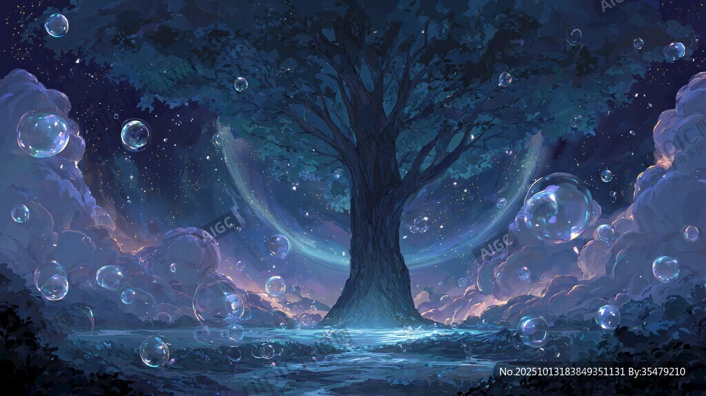 梦幻夜之树与泡泡世界