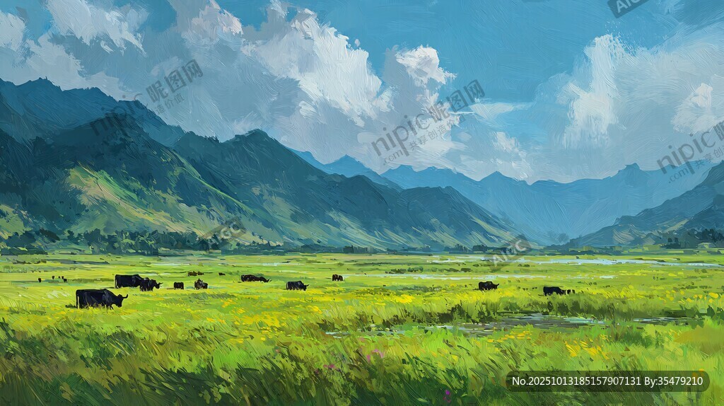 草原牧场景色