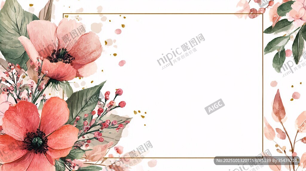 花卉边框背景图