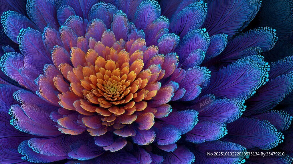 梦幻绚丽的多彩花卉
