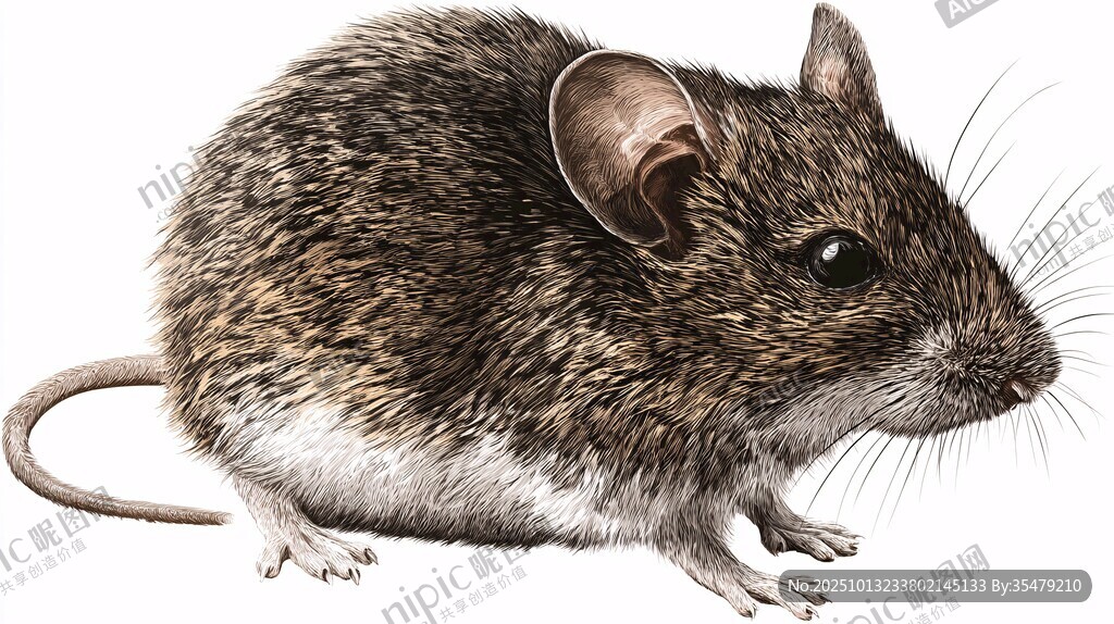 可爱小老鼠插画