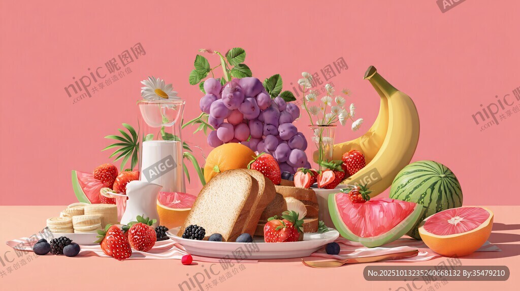 缤纷水果美食精致摆盘