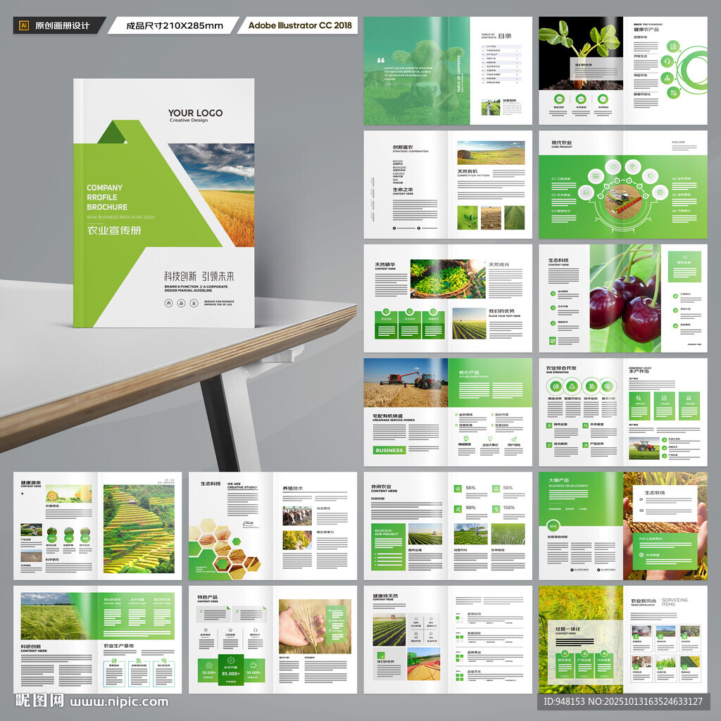 农业画册模板