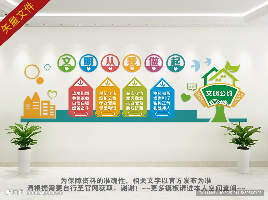 文明从我做起文化墙