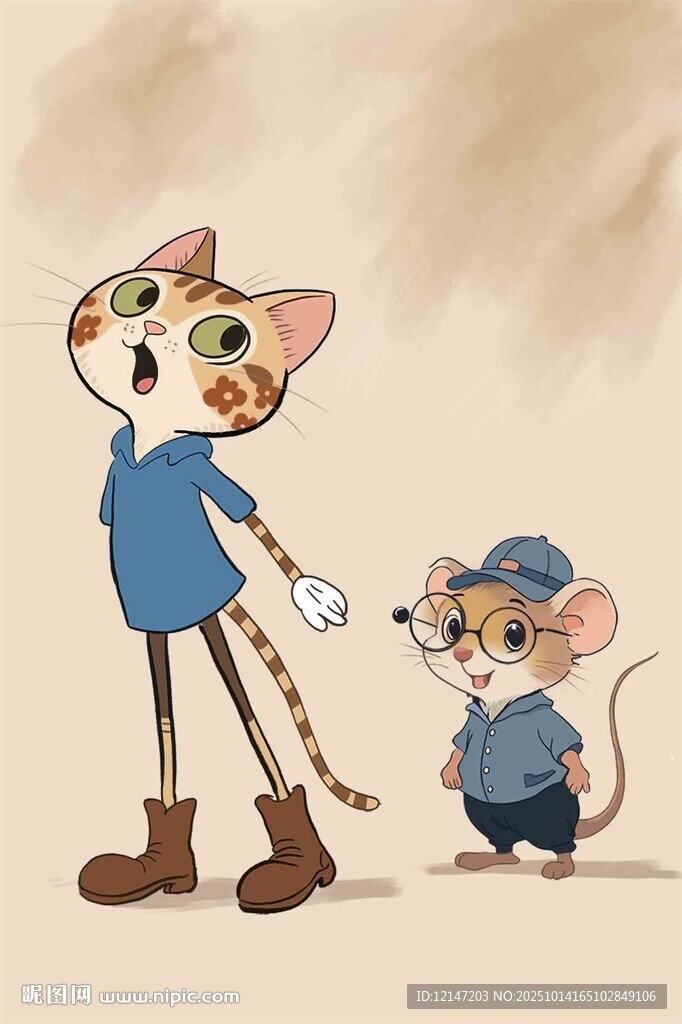 猫鼠搭档  趣味卡通形象