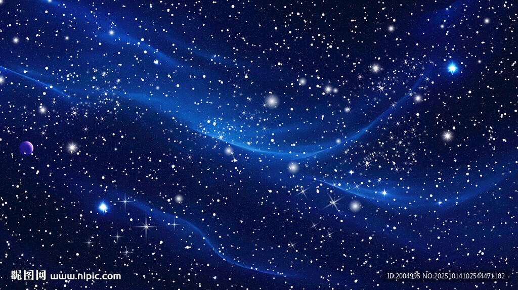 梦幻蓝色星空背景