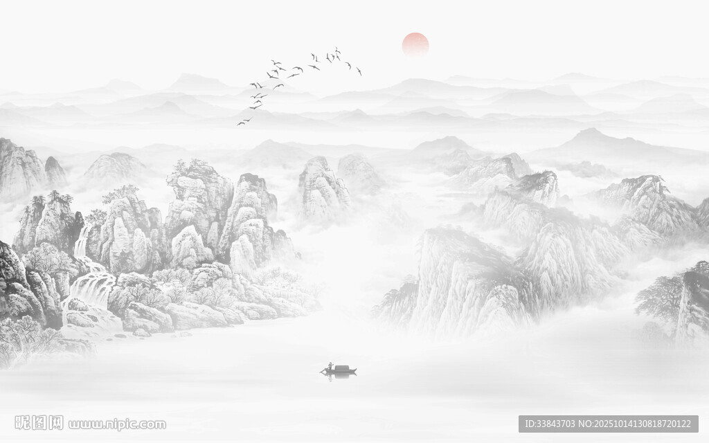 新中式意境山水画
