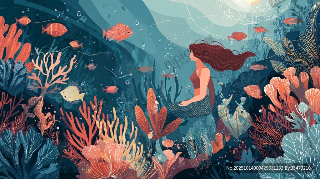 海底美人鱼的奇幻世界