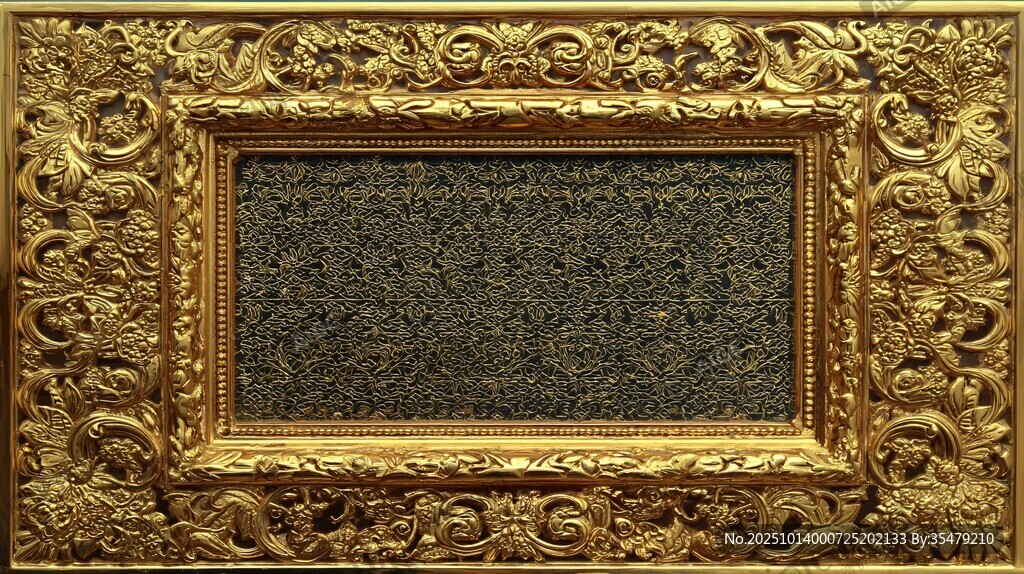 奢华金色雕花艺术画框