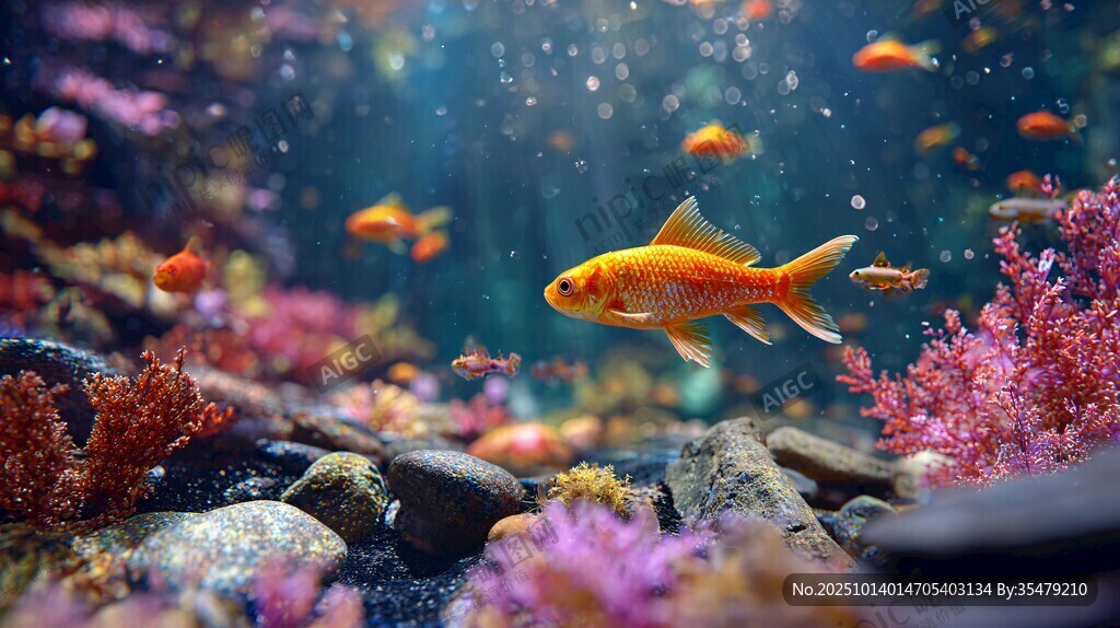 梦幻金鱼畅游缤纷水族世界
