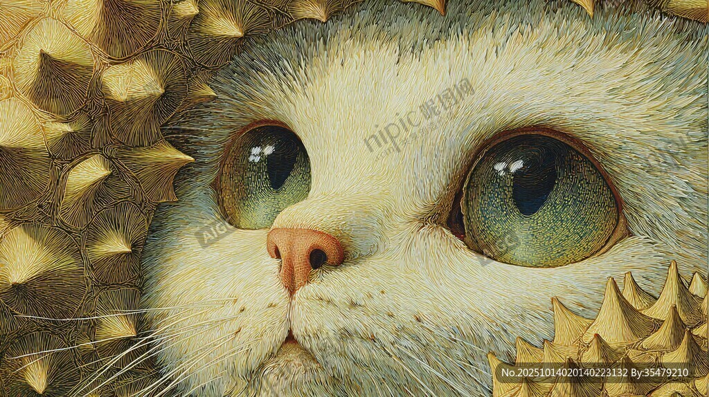 藏于榴莲间的萌趣猫咪