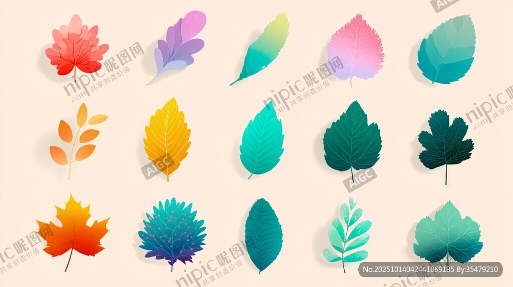多彩叶片素材集合