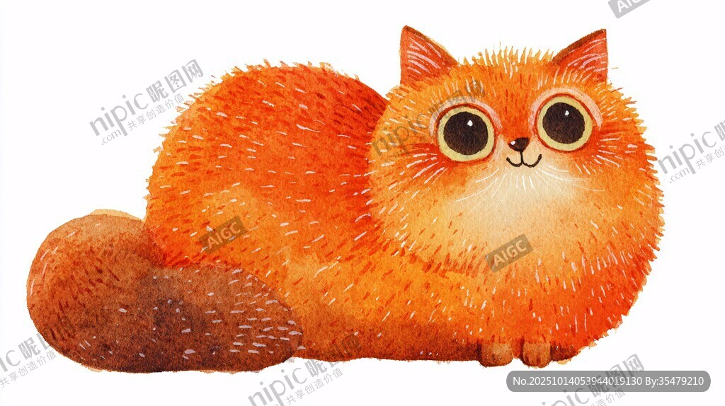 可爱橘猫插画