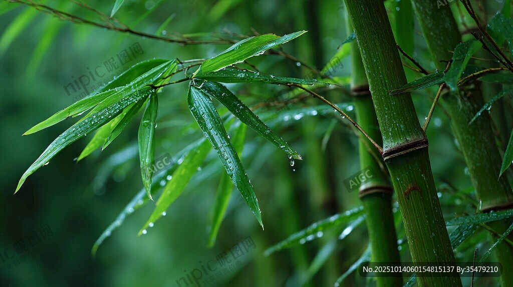 雨后翠竹 清新绿意盎然