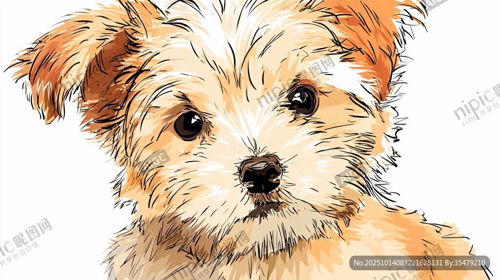 可爱小狗插画