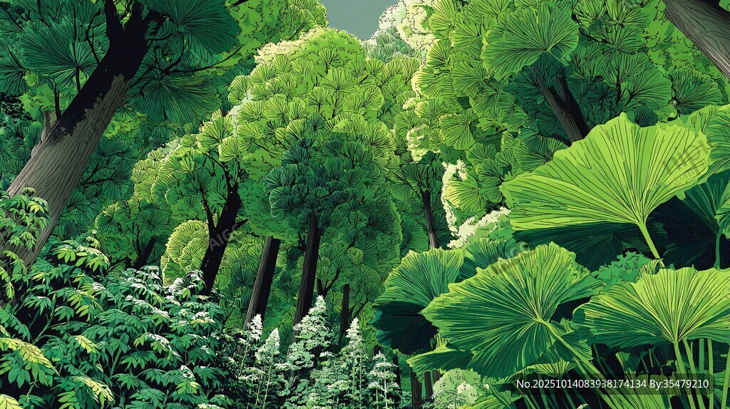 梦幻绿意森林景观