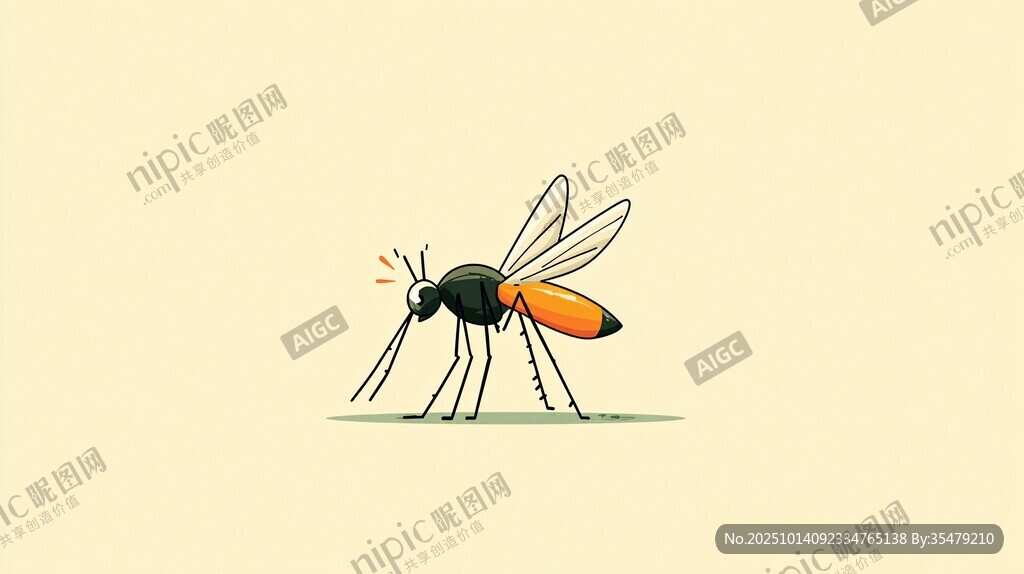 卡通蚊子插画