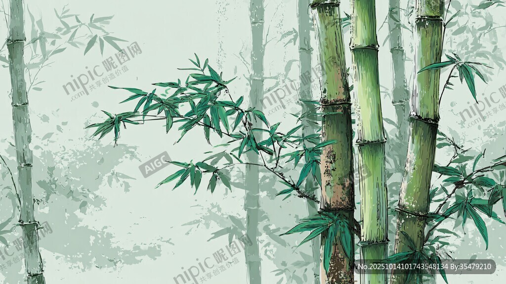 清幽竹林景