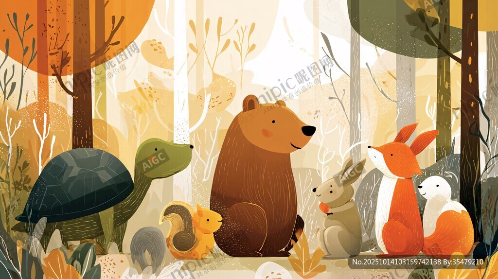 森林里的动物聚会