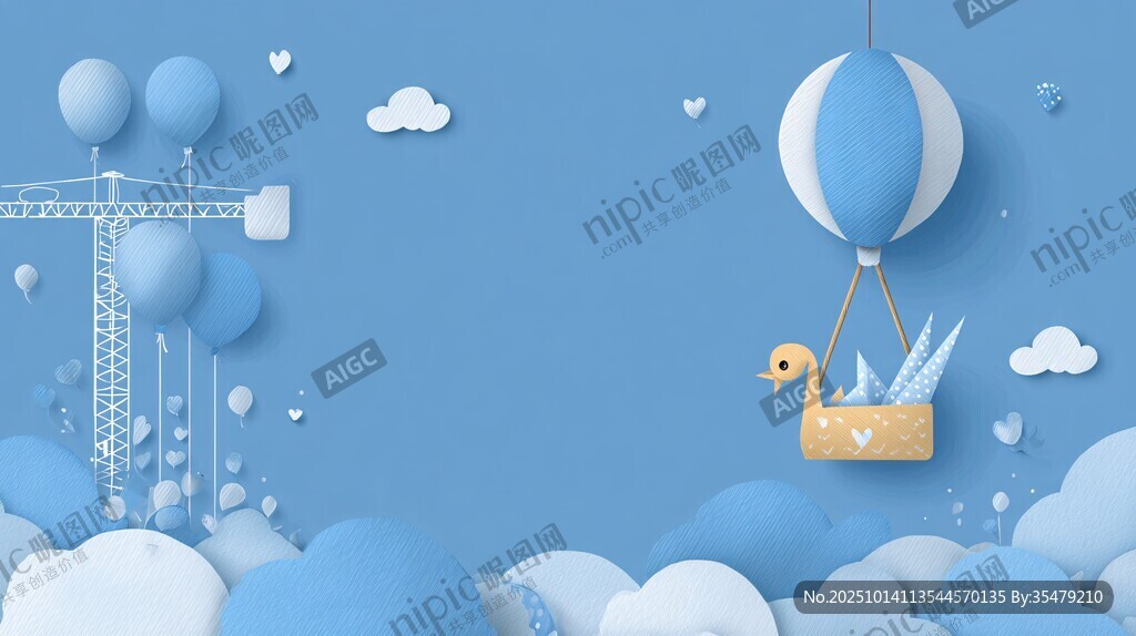 梦幻蓝空下的热气球之旅