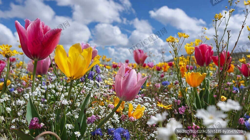 春日多彩花海美景