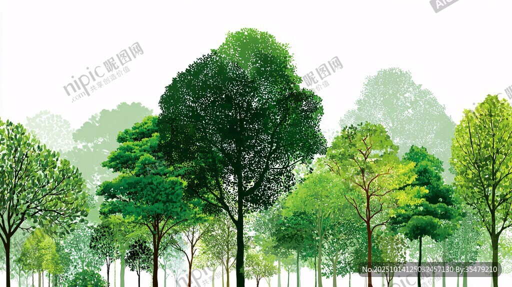 葱郁森林景观