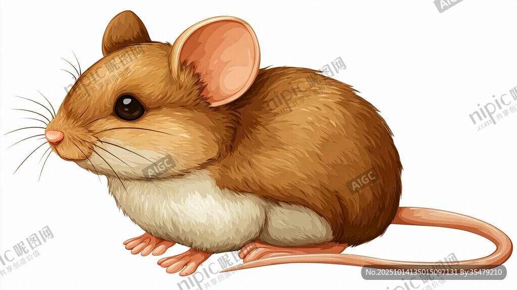 可爱小老鼠插画形象