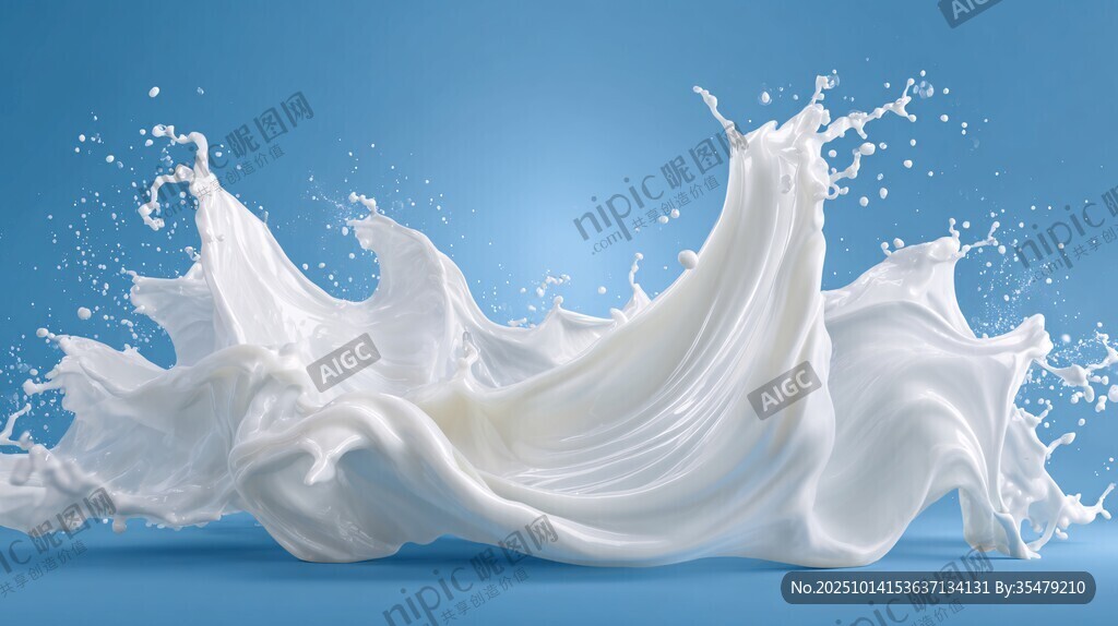 牛奶飞溅瞬间的美妙画面