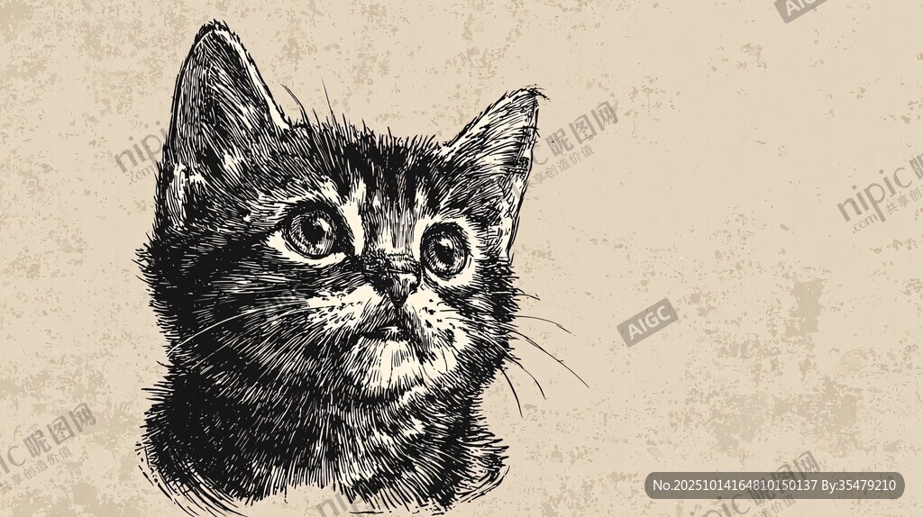手绘萌小猫 灵动又可爱