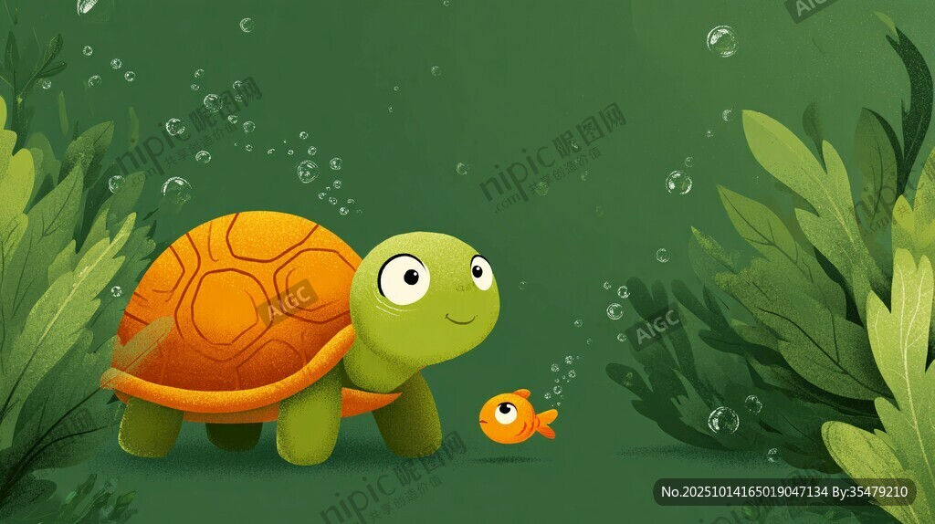 海龟与小鱼的海底奇遇