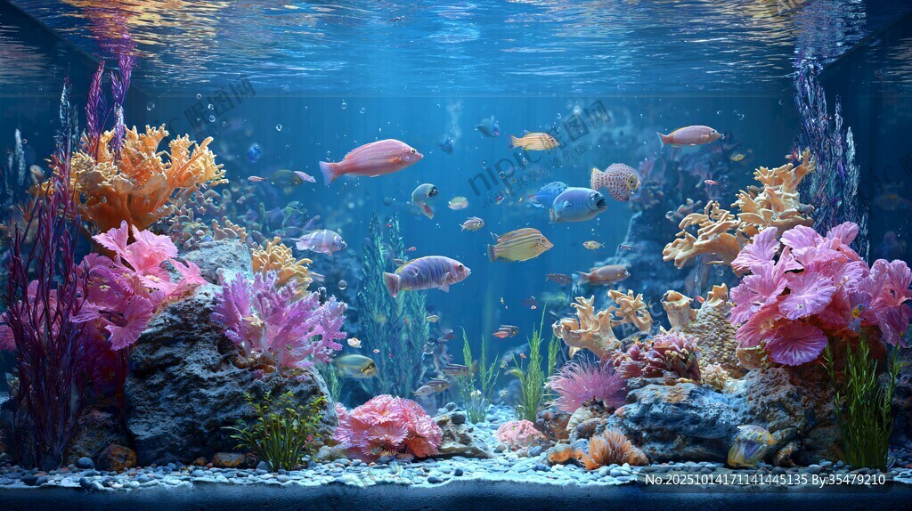 梦幻多彩的家庭水族景观
