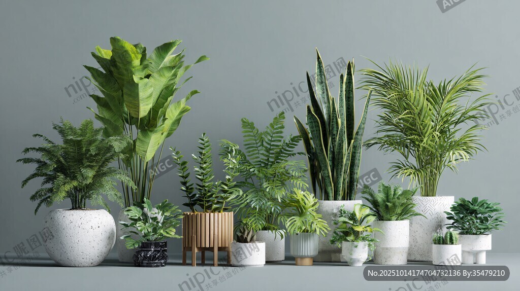 多样盆栽绿植展示