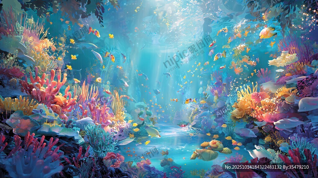 梦幻海底世界的缤纷景象