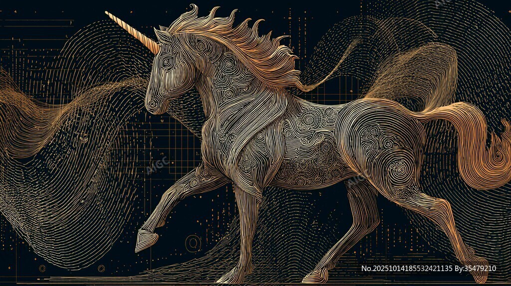 机械独角兽的奇幻动态之美
