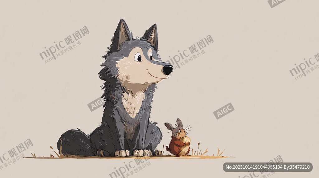 狼与兔的温馨奇妙同框