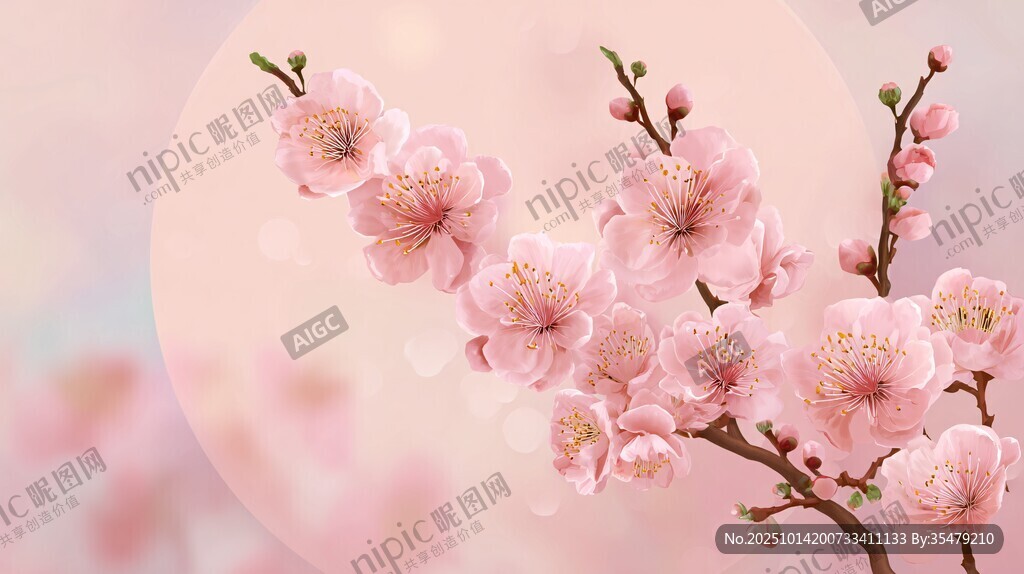 粉嫩桃花枝 尽显春日浪漫
