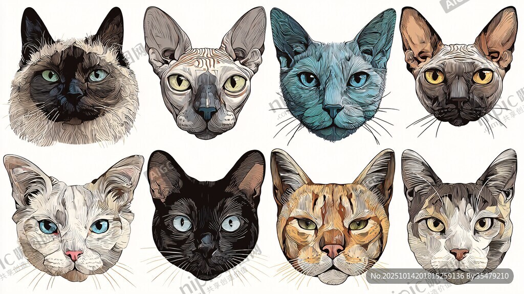 多样萌猫头像集合