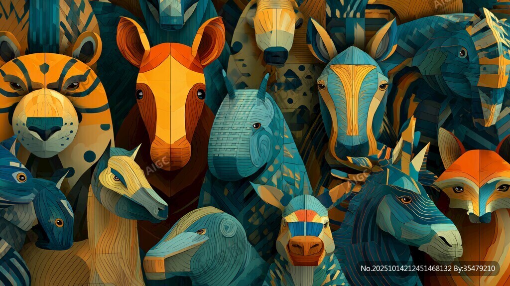 多彩立体动物大集合