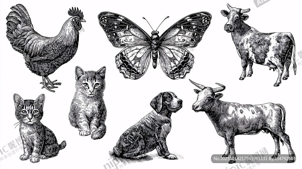 动物素描集合