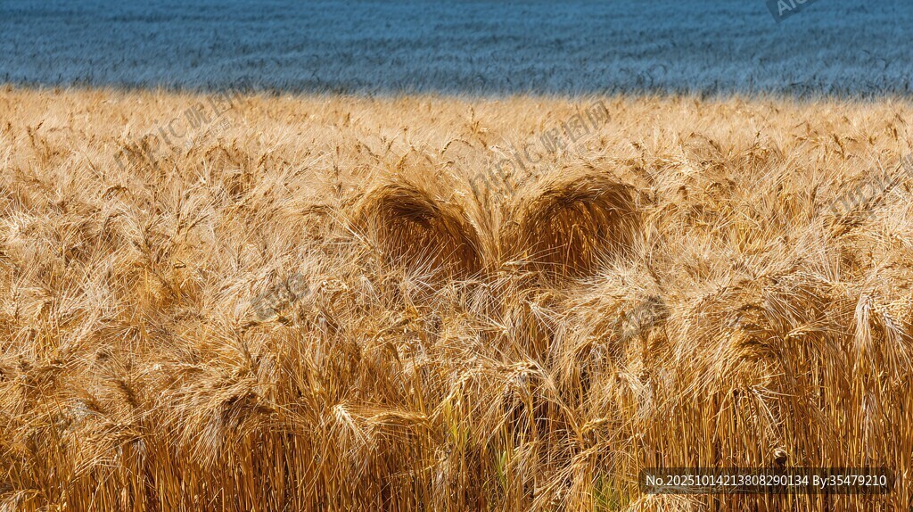 麦田中的神秘兔耳景观