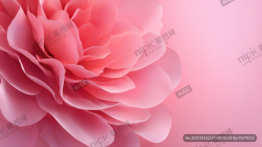 梦幻粉色花朵唯美背景图