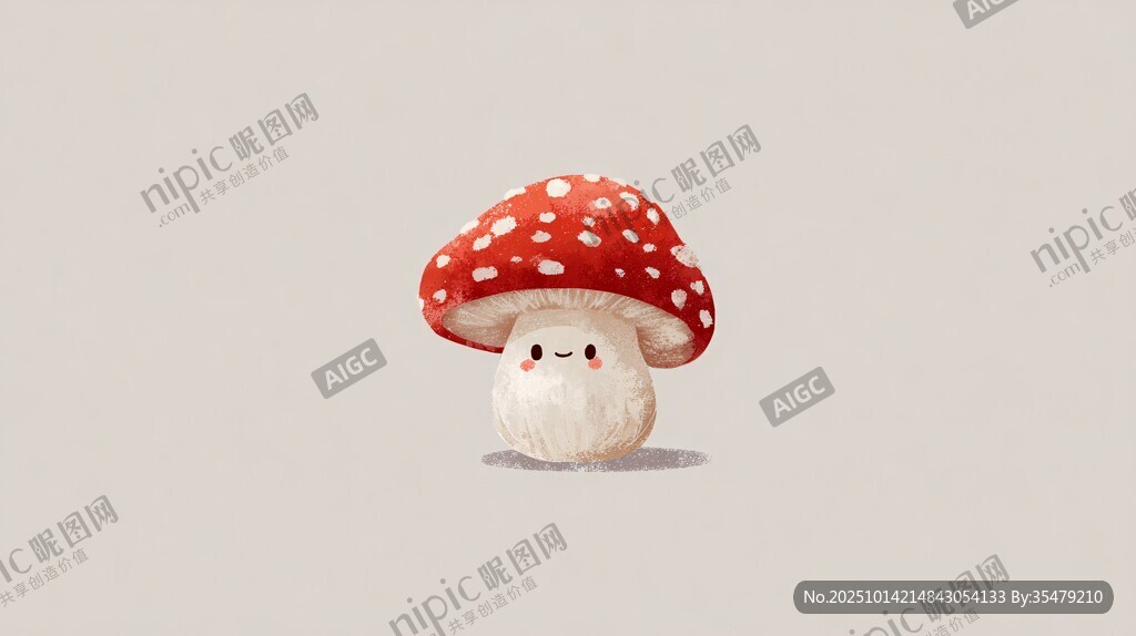 可爱卡通蘑菇小精灵