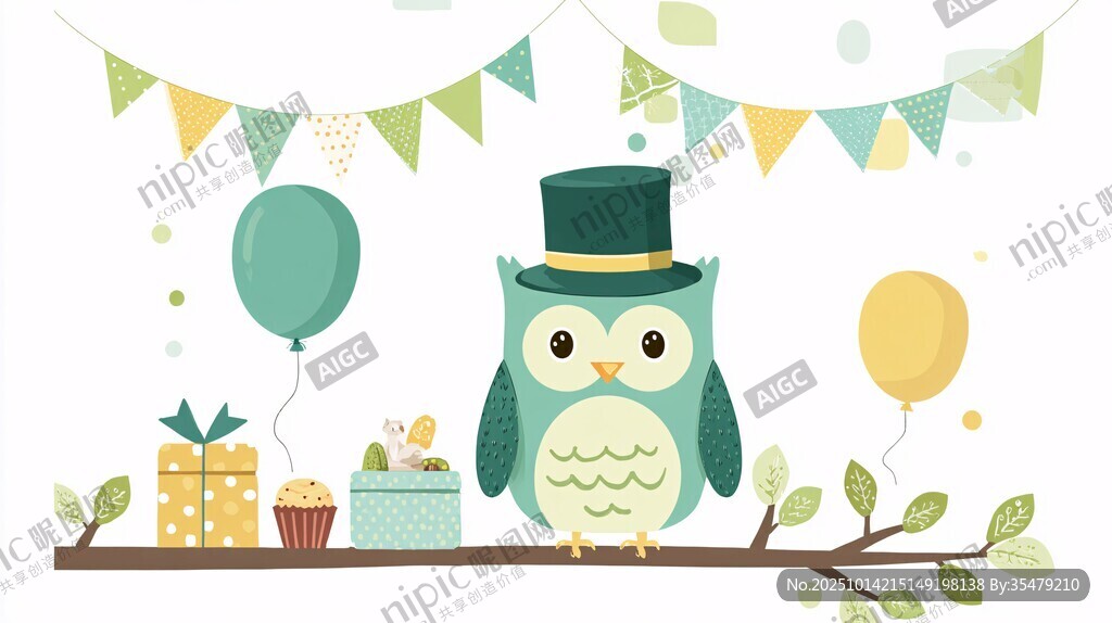 猫头鹰的欢乐派对场景