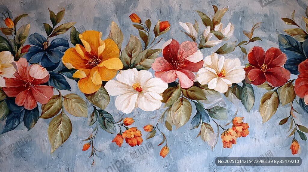 手绘花卉装饰画