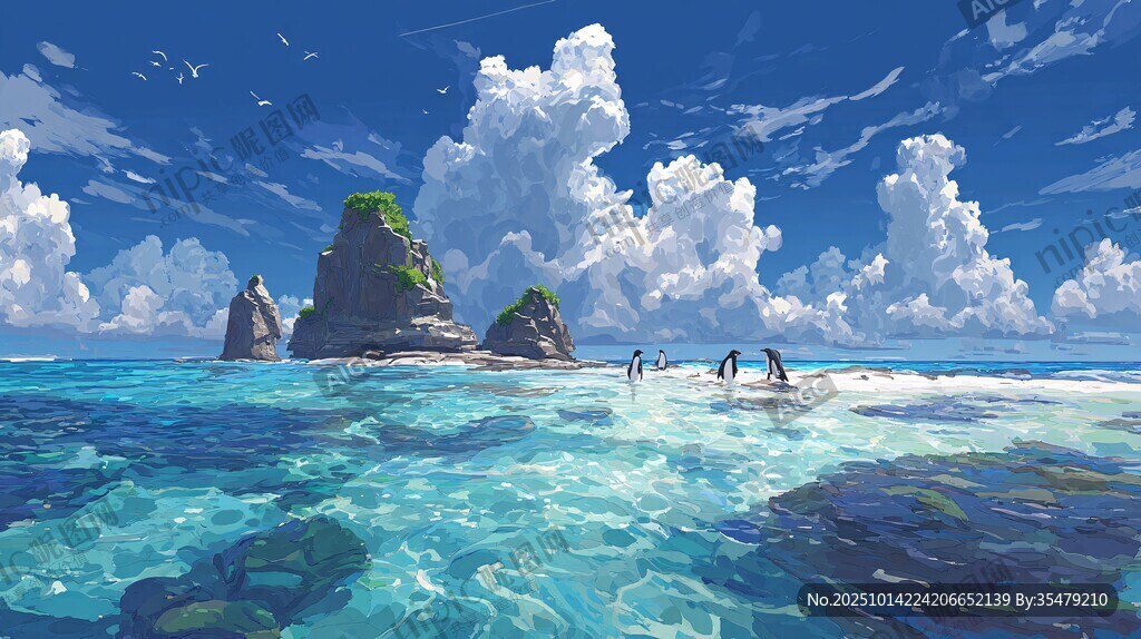 梦幻海岛海滩度假美景