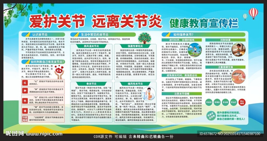 世界关节炎日宣传栏