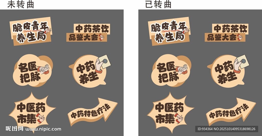 中医 市集 手举牌